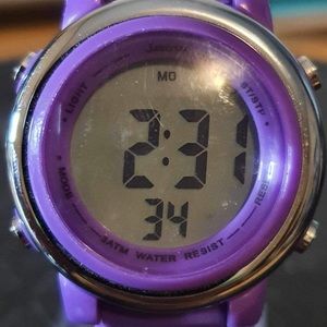 🦋10/$20🦋 Jnew Silver/Purple Digital Alarm Girl's Watch